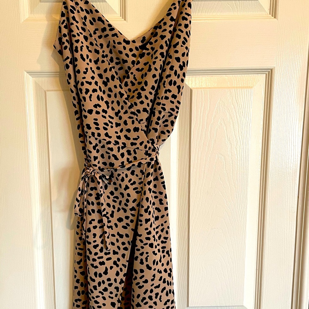 Sanctuary Animal Print Wrap Dress NWT